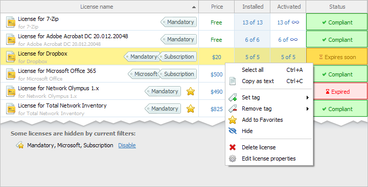 Software zur Softwarelizenzverfolgung